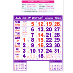 Monthly Calendar D.No. 573 (Fluorescent)