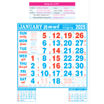 Monthly Calendar D.No. 576